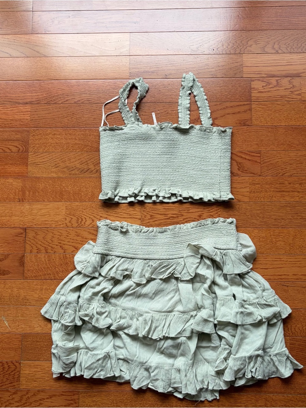 Free People Ruffled 2 Piece Set